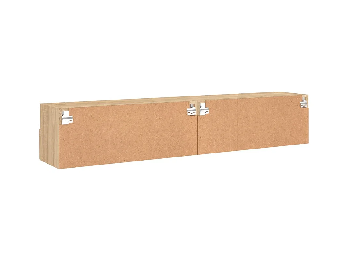 Meubles TV muraux multimédia bois marron 80 x 30 x 30 cm 02_0029001