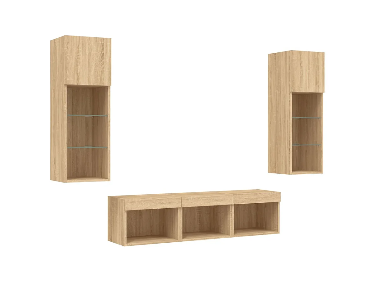 Meubles TV multimédia étagère bois marron 40 x 30 x 30 cm 02_0029413