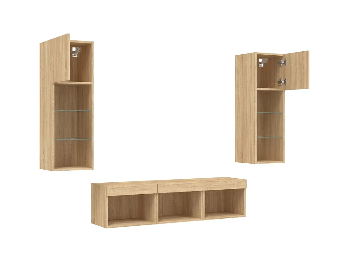 Meubles TV multimédia étagère bois marron 40 x 30 x 30 cm 02_0029413