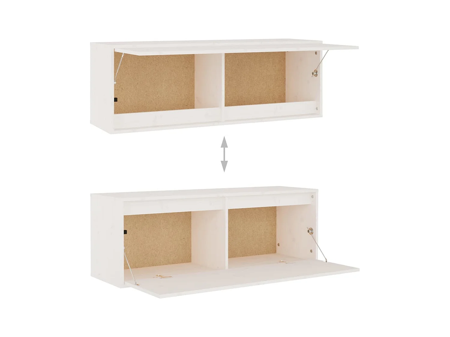 Meubles TV multimédia étagère bois blanc 100 x 30 x 35 cm 02_0028667