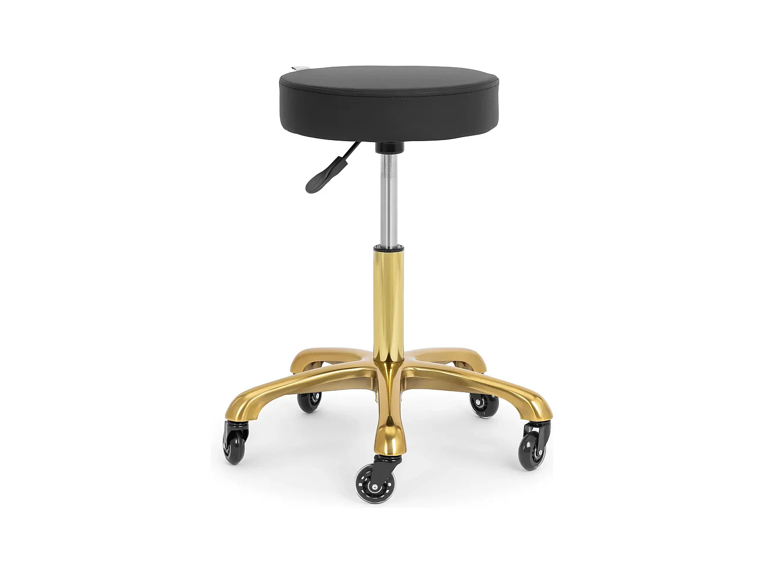 Tabouret à roulettes 150 effet bois noire 50 x 52.5 x 51.5 cm 14_0010111