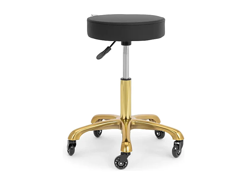 Tabouret à roulettes 150 effet bois noire 50 x 52.5 x 51.5 cm 14_0010111