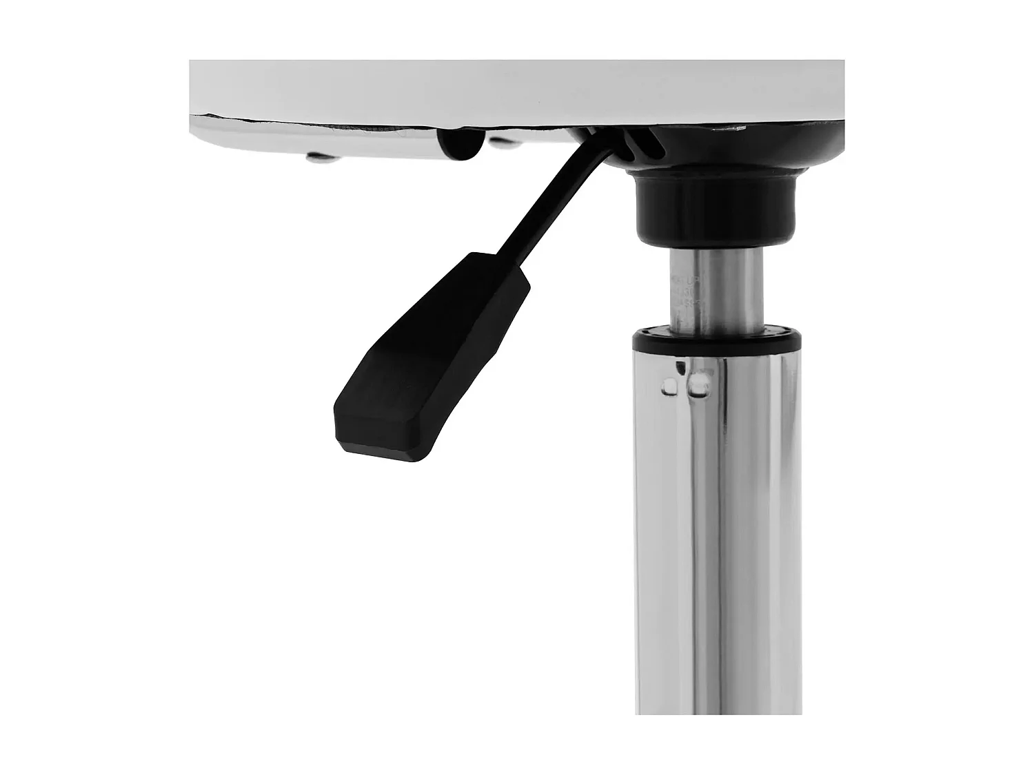 Taburete profesional con ruedas y respaldo 60 cm 150 kg color blanco 14_0010098