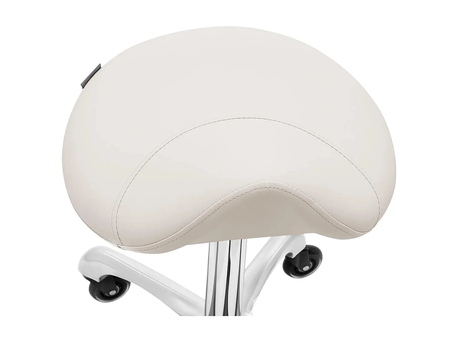 Taburete de silla de montar para caballo 570 750 mm 150 kg beige aleación de aluminio PVC PU contrachapado espuma sintética beige 14_0010085