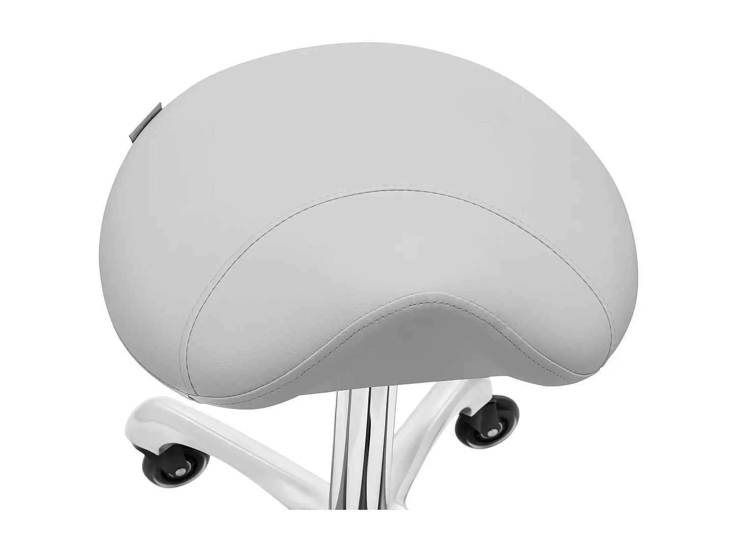 Taburete de silla de montar para caballo 150 kg aleación de aluminio PVC PU ​​madera contrachapada espuma sintética gris pálido 14_0010087