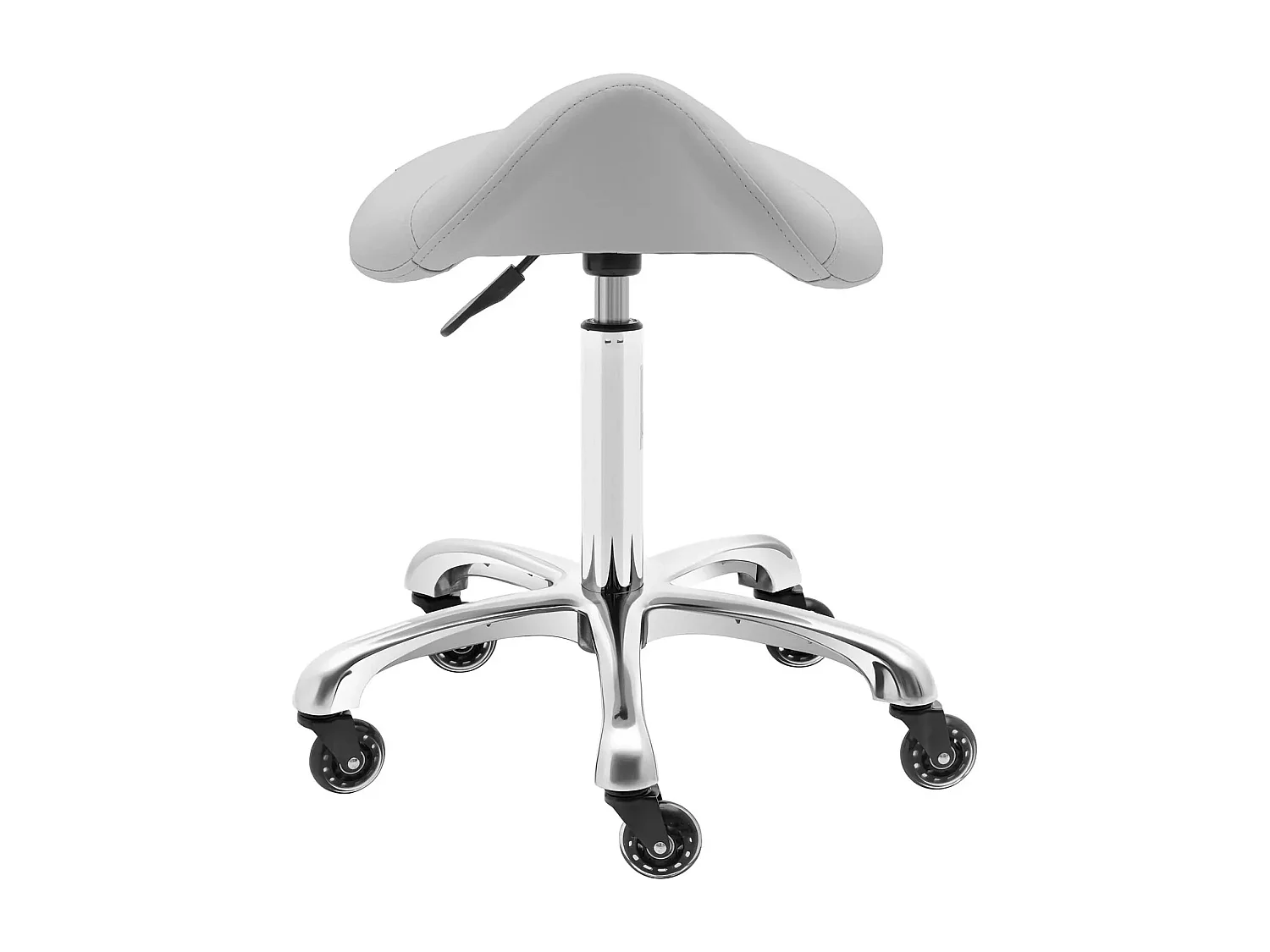 Taburete de silla de montar para caballo 150 kg aleación de aluminio PVC PU ​​madera contrachapada espuma sintética gris pálido 14_0010087