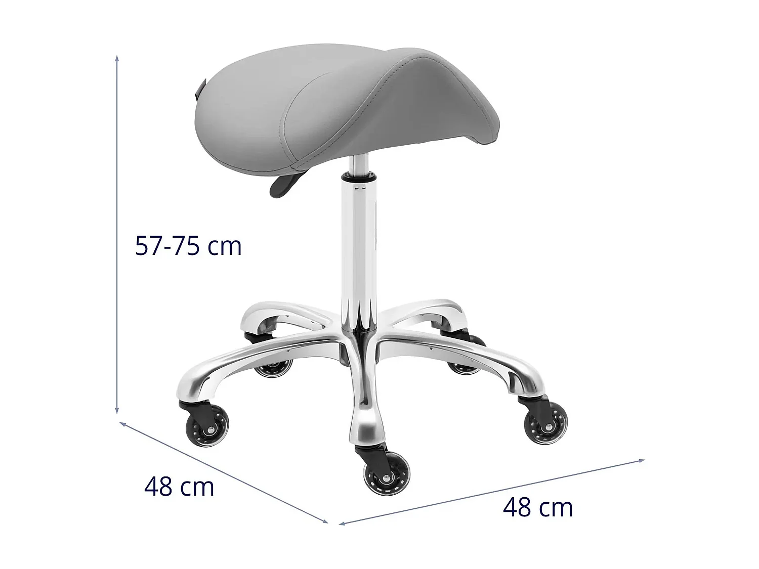 Taburete de silla de montar para caballo 150 kg color gris oscuro aleación de aluminio PVC PU ​​madera contrachapada espuma sintética color gris oscuro 14_0010086