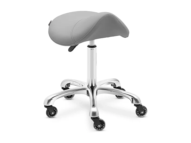 Taburete de silla de montar para caballo 150 kg color gris oscuro aleación de aluminio PVC PU ​​madera contrachapada espuma sintética color gris oscuro 14_0010086