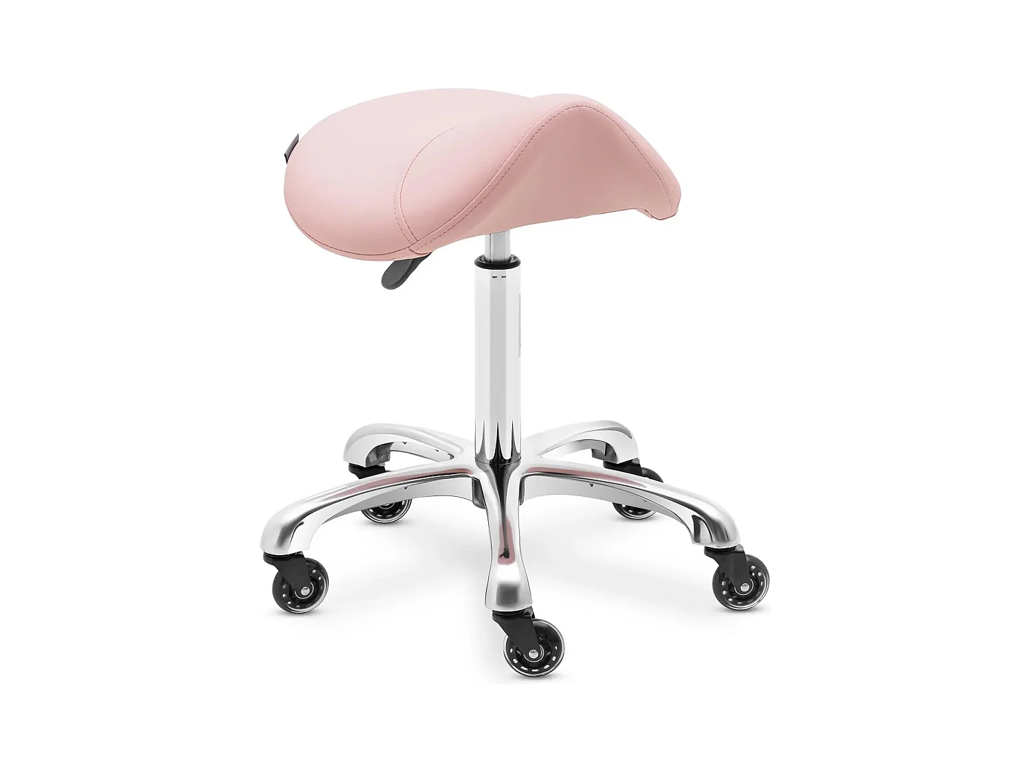 Sgabello da sella per cavallo 150 kg in lega di alluminio PVC PU compensato schiuma sintetica rosa pallido 14_0010088
