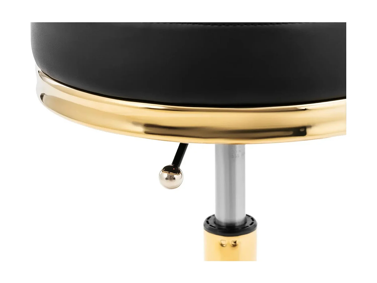 Tabouret à roulette avec effet bois noire 52 x 52 x 74 cm 14_0010105