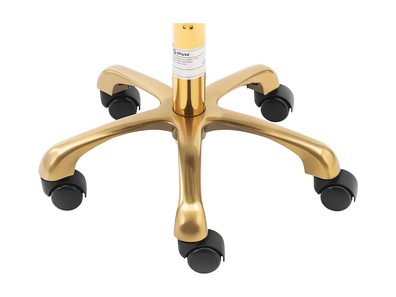 Tabouret à roulette avec effet bois noire 52 x 52 x 74 cm 14_0010105