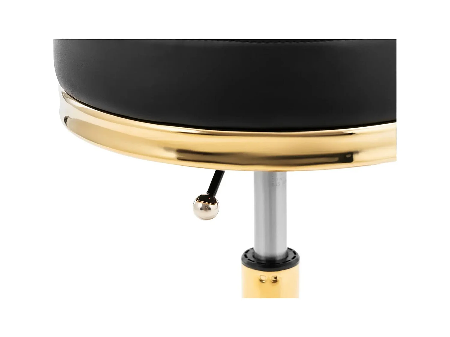Tabouret à roulette avec effet bois noire 52 x 52 x 74 cm 14_0010105