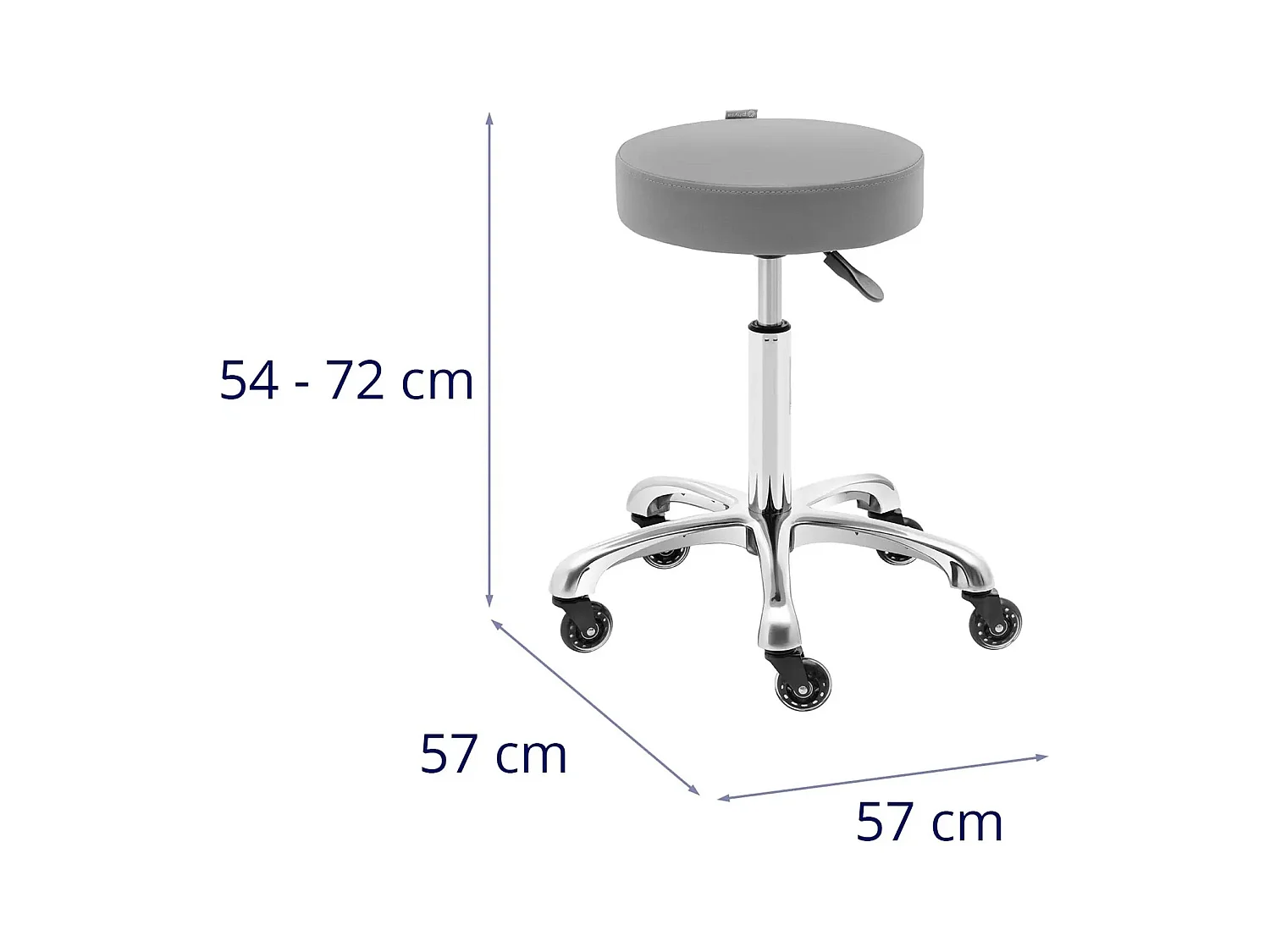 Banco profissional para cabeleireiro 72 cm 150 kg cinza escuro 14_0010074