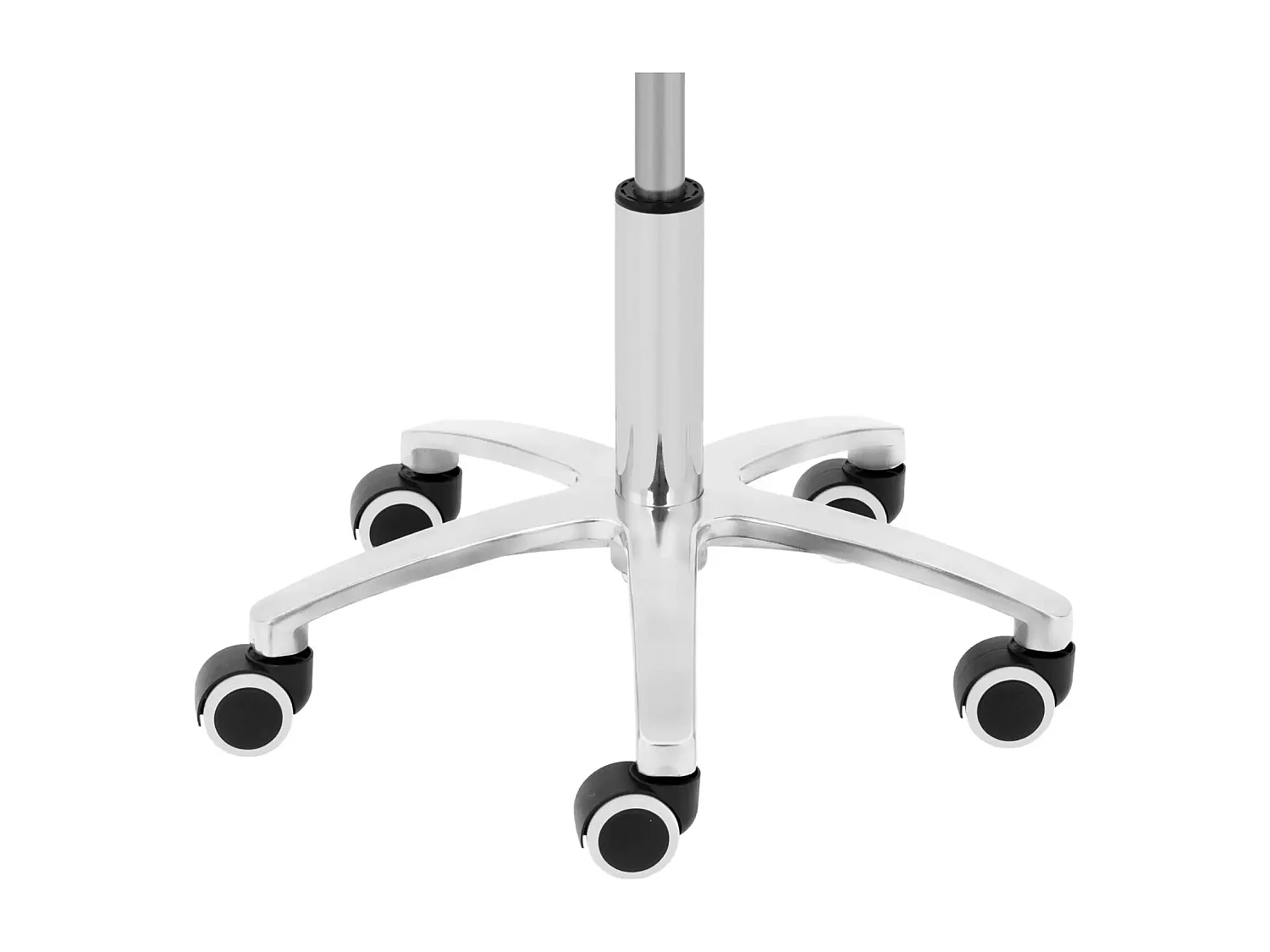 Sgabello con ruote 120 kg bianco MDF acciaio al carbonio PP schiuma PU bianco 14_0010106