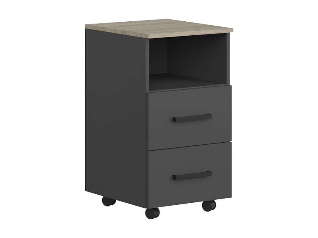 Pack Oficina Nibis Industrial: Escritorio, Aparador, Cajonera, Estanterías