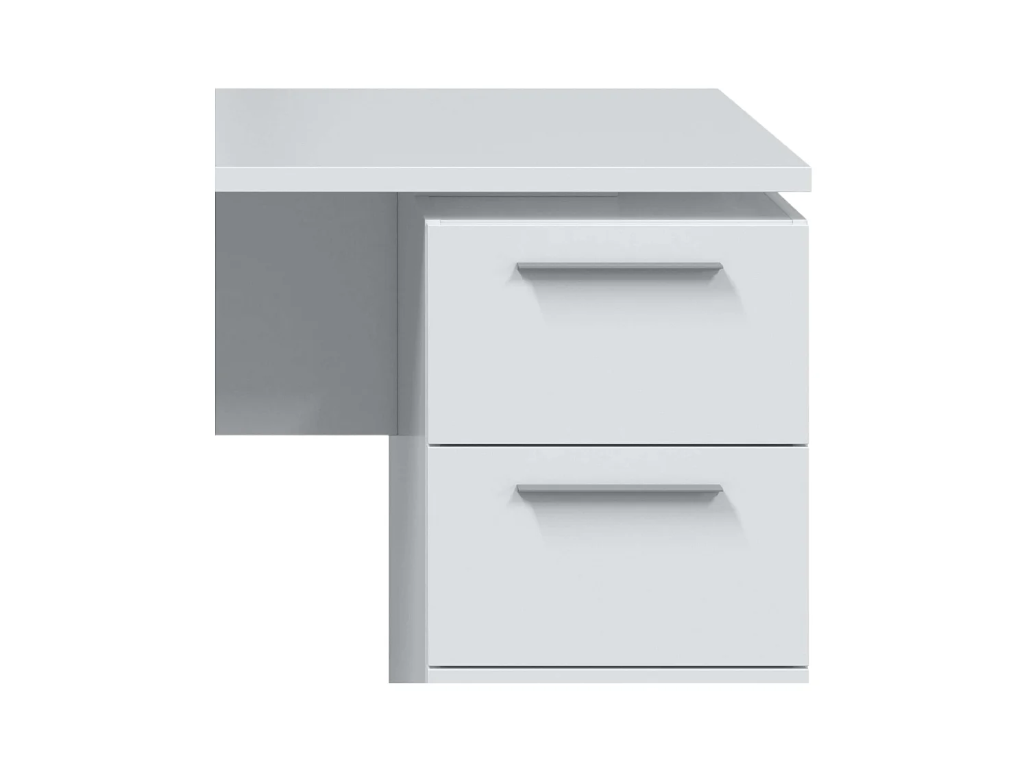 Pack Oficina Contemporáneo con 2 Estanterías y 1 Escritorio Blanco