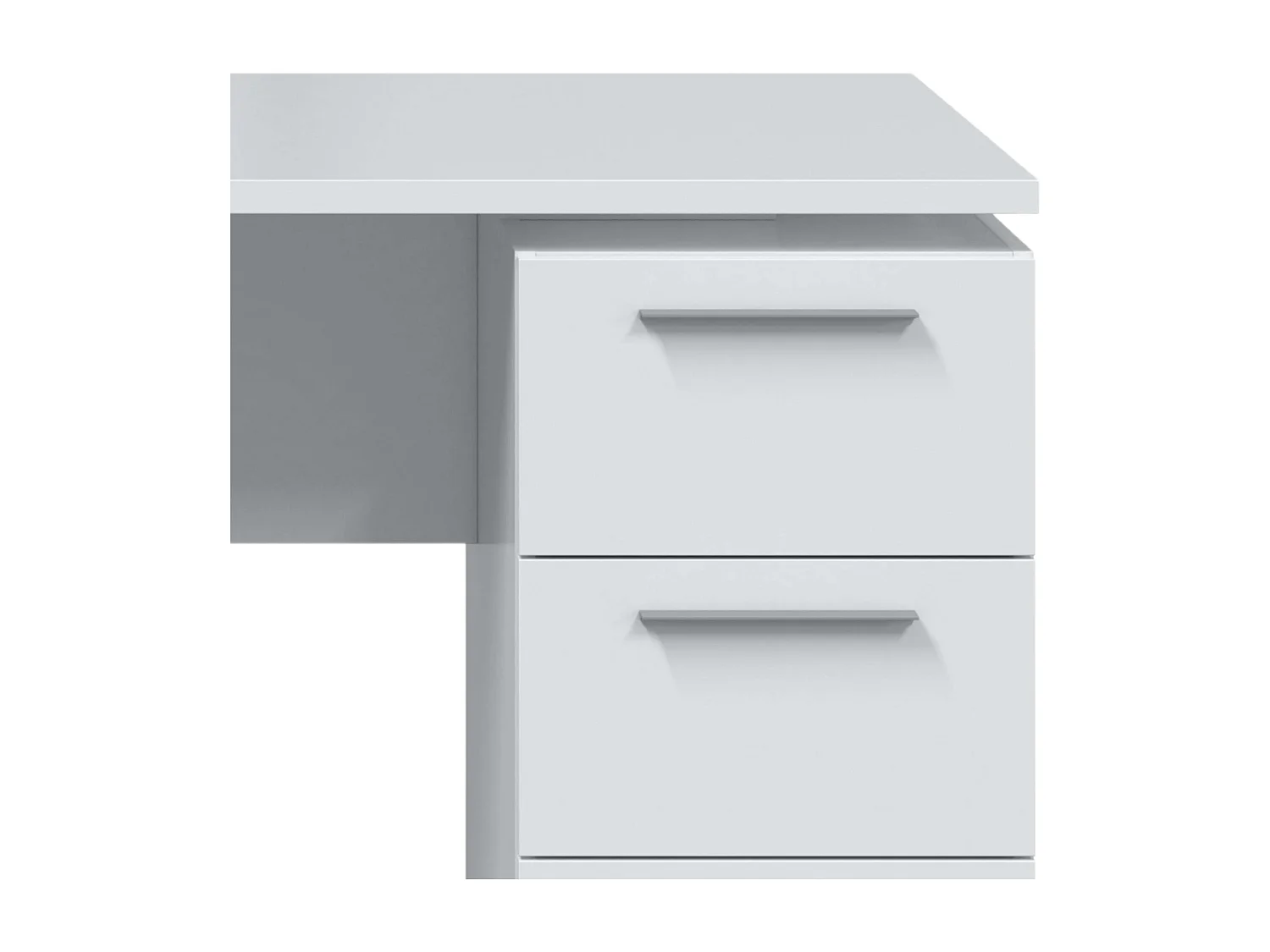 Pack Oficina Contemporáneo con 2 Estanterías y 1 Escritorio Blanco