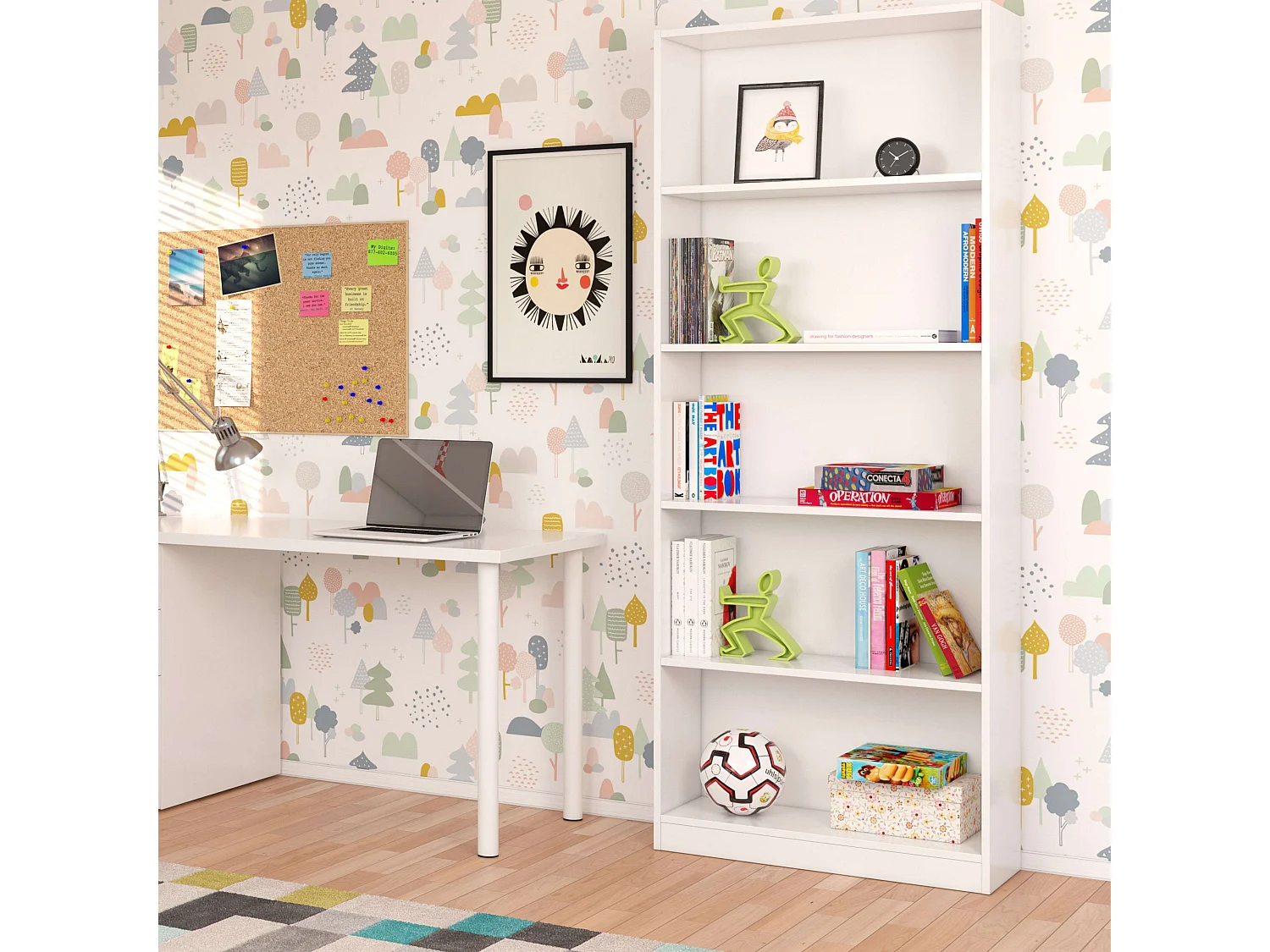 Despacho Zeus Oficina: Mesa Escritorio y 3 Estanterías Modernas