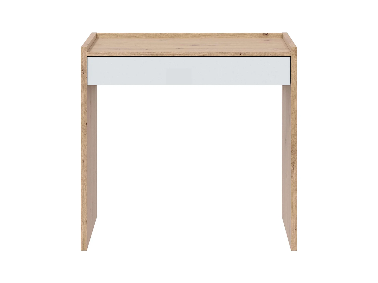 Pack oficina: escritorio + estantería + aparador roble nodi/ blanco mate