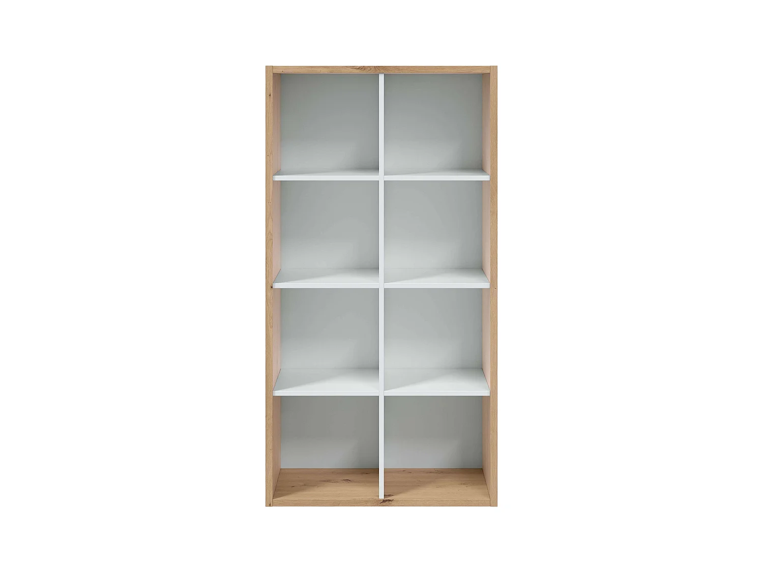 Pack oficina: escritorio + estantería + aparador roble nodi/ blanco mate