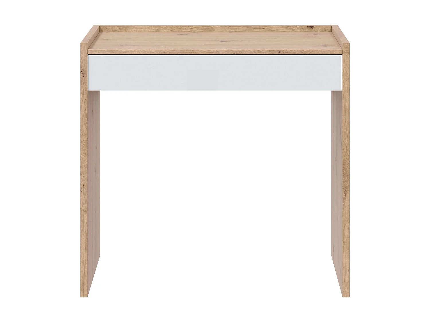 Pack oficina: escritorio + estantería + aparador roble nodi/ blanco mate