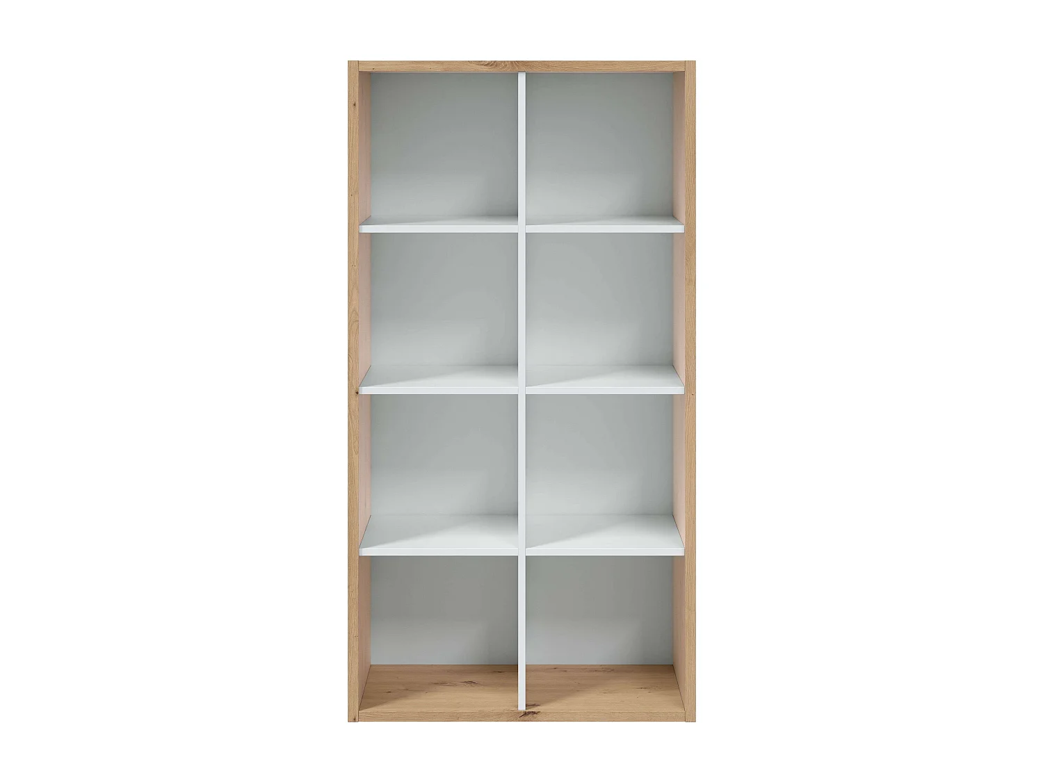 Pack oficina: escritorio + estantería + aparador roble nodi/ blanco mate