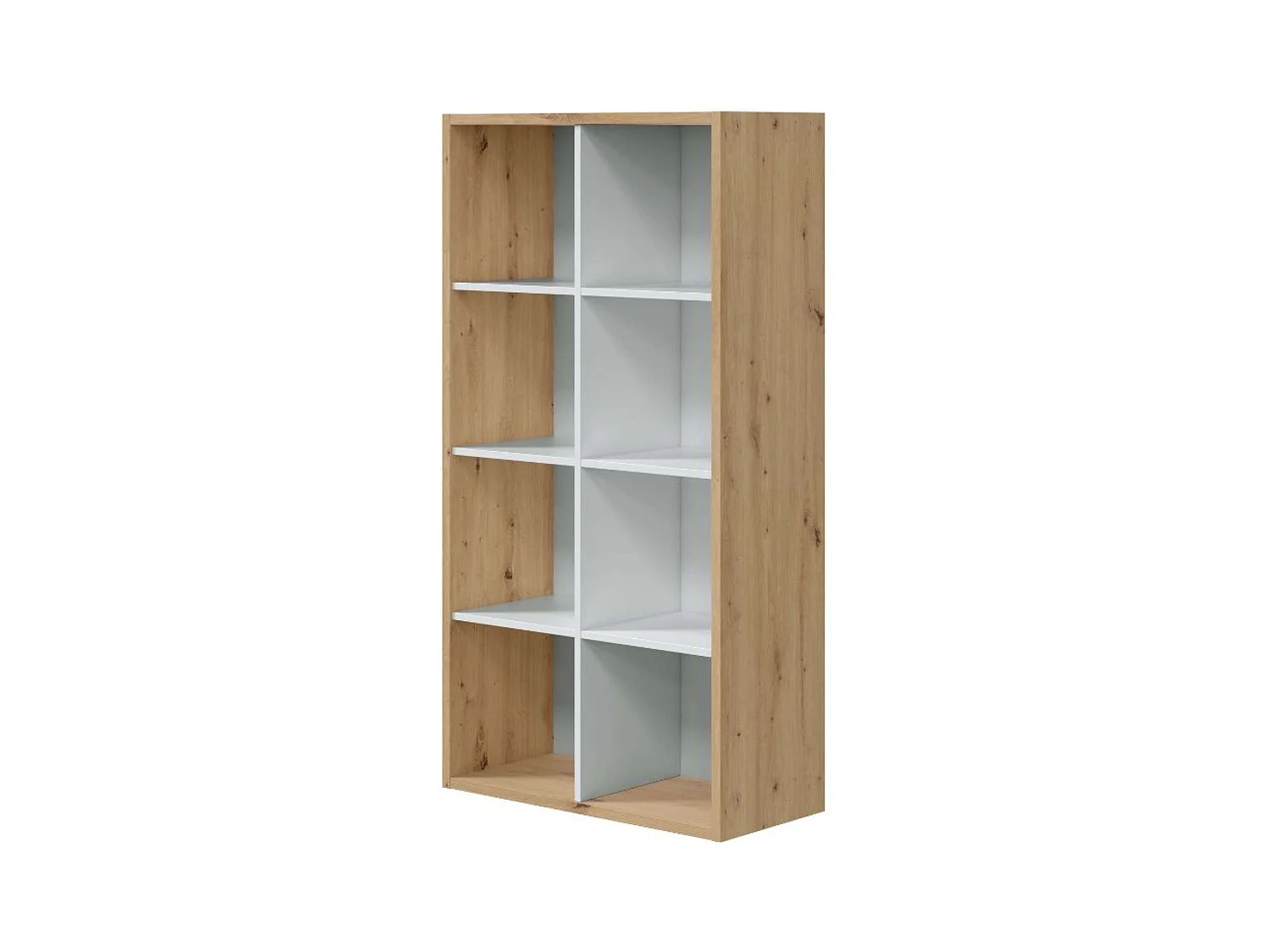 Pack Escritorio Estantería Juvenil Blanco Artik y Roble Nodi Oficina