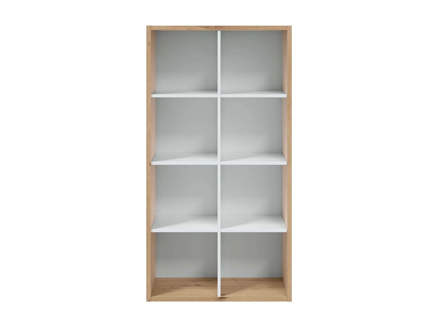 Pacote de estantes para livros Youth Desk em Artik White e Nodi Oak Office