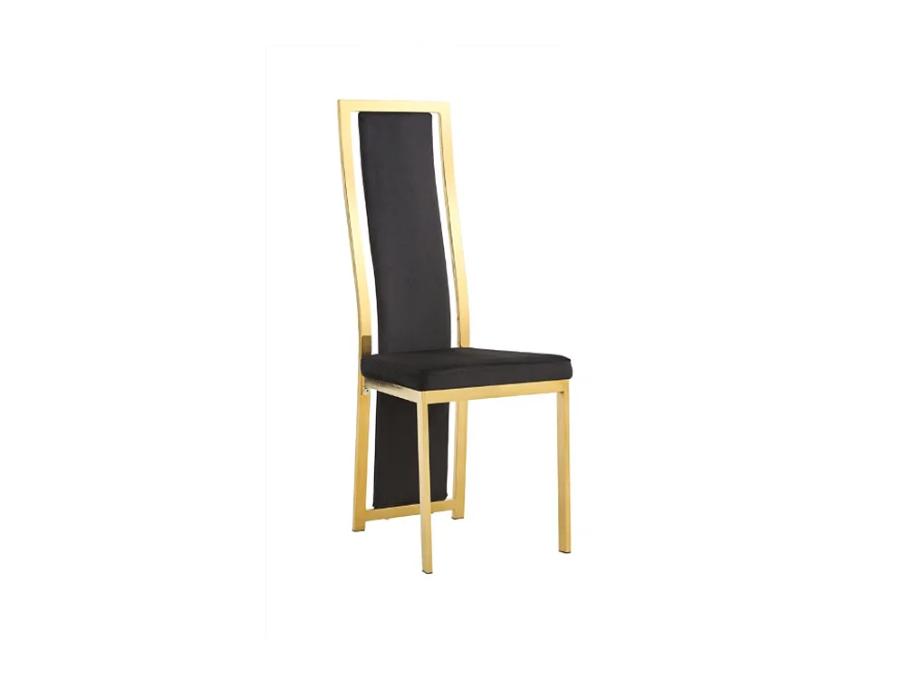 Lot de chaises Dana velours contour Gold