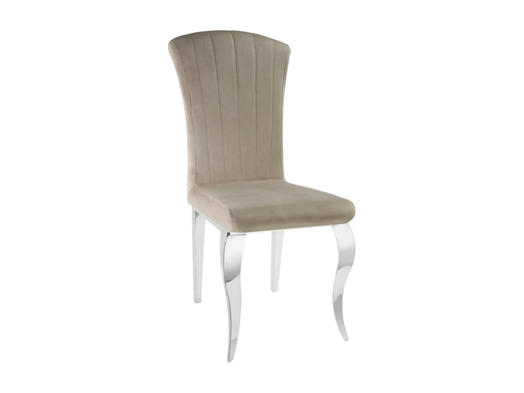 Lot de Chaises baroque LOUIS Chrome Velours