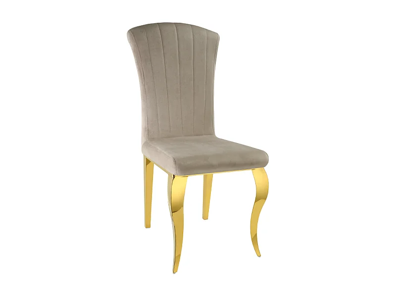 Lot de Chaises baroque LOUIS Gold Velours