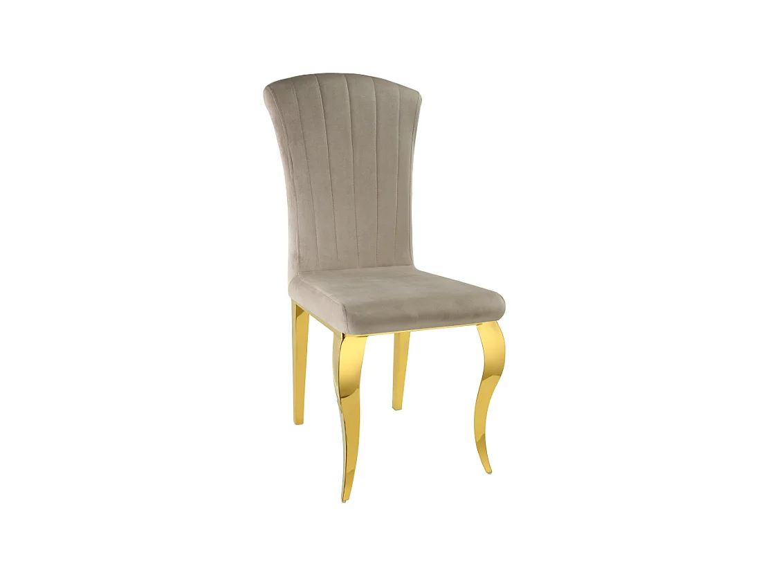 Lot de Chaises baroque LOUIS Gold Velours