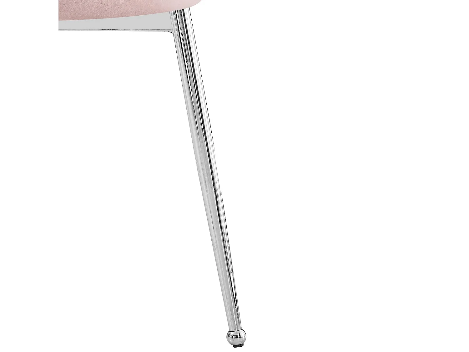 Lot de 2 chaises NYMPHEA pieds Chrome assise Velours Rose