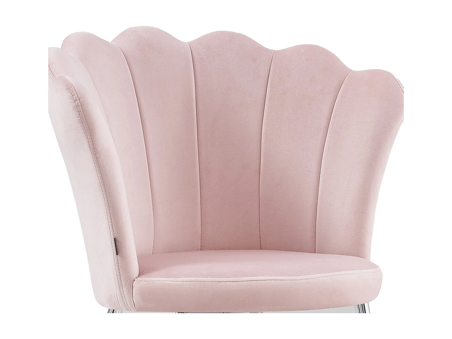 Lot de 2 chaises NYMPHEA pieds Chrome assise Velours Rose