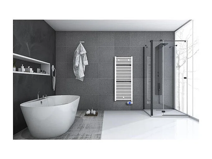 Ducasa Sèche-serviettes à inertie fluide 750w blanc - 0.636.033