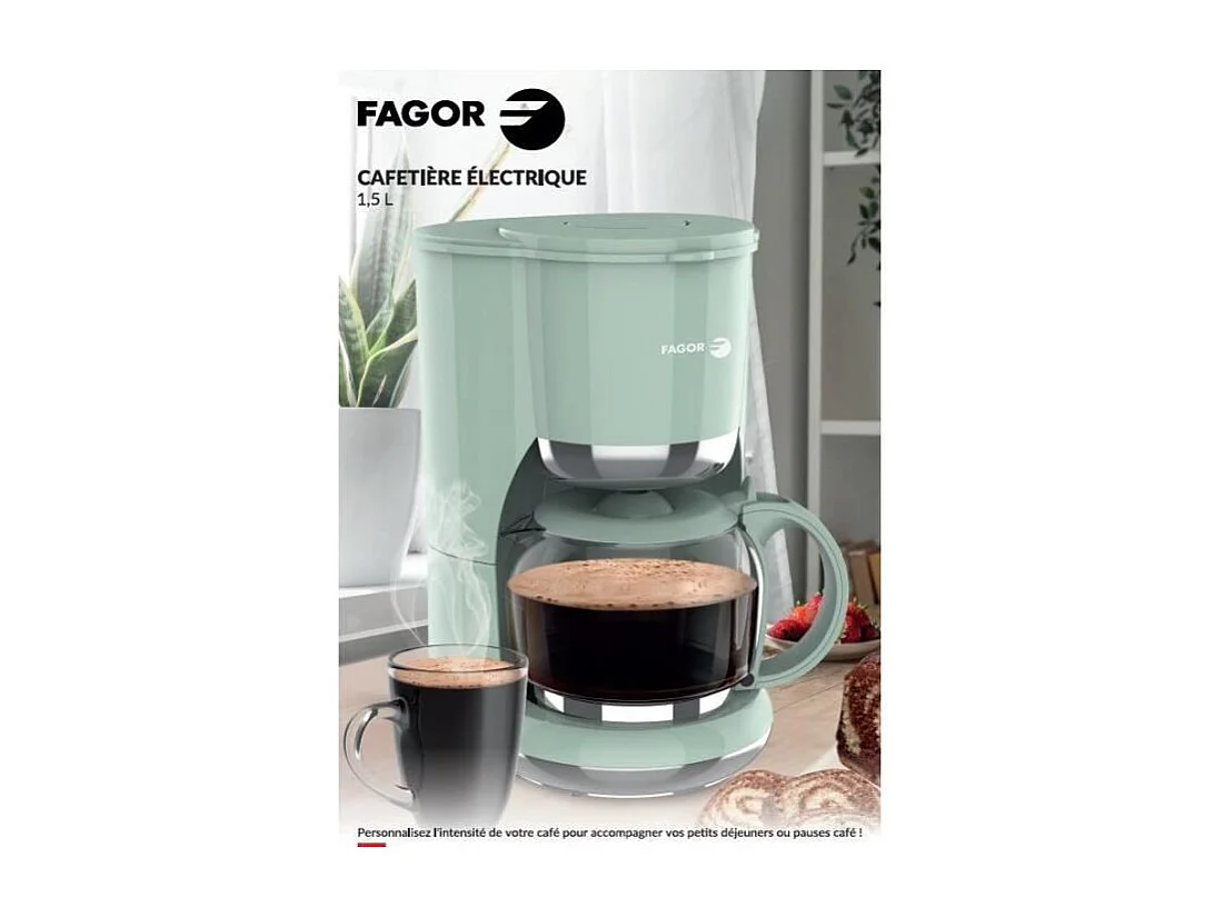 Cafetiere filtre - FAGOR - FG1560 - 1,5L - 12 tasses - Maintien au chaud