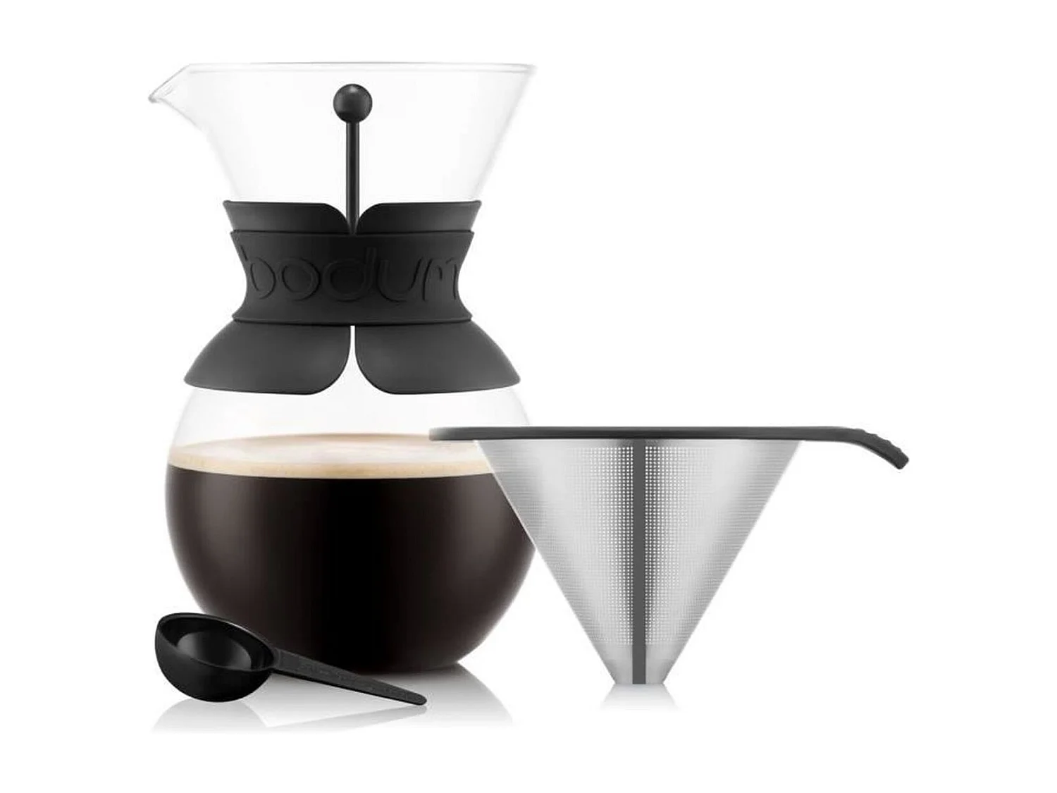 POUR OVER - Cafetiere BODUM , filtre permanent maille inox, 1.0 l, 8 tasses