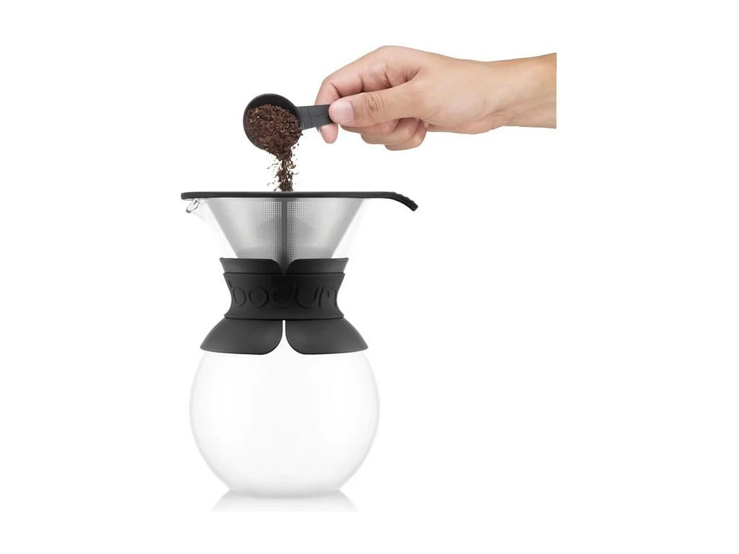 POUR OVER - Cafetiere BODUM , filtre permanent maille inox, 1.0 l, 8 tasses