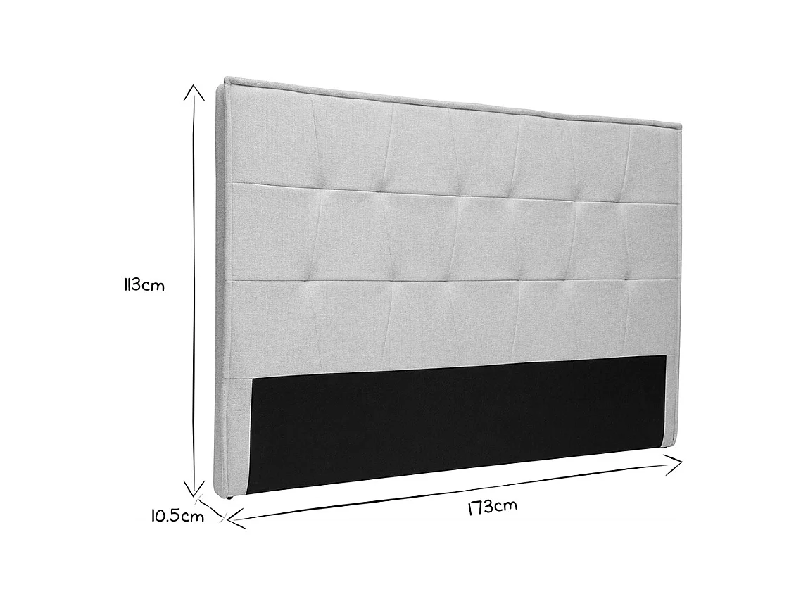 Testiera in tessuto effetto velluto testurizzato beige L170 cm SUKA