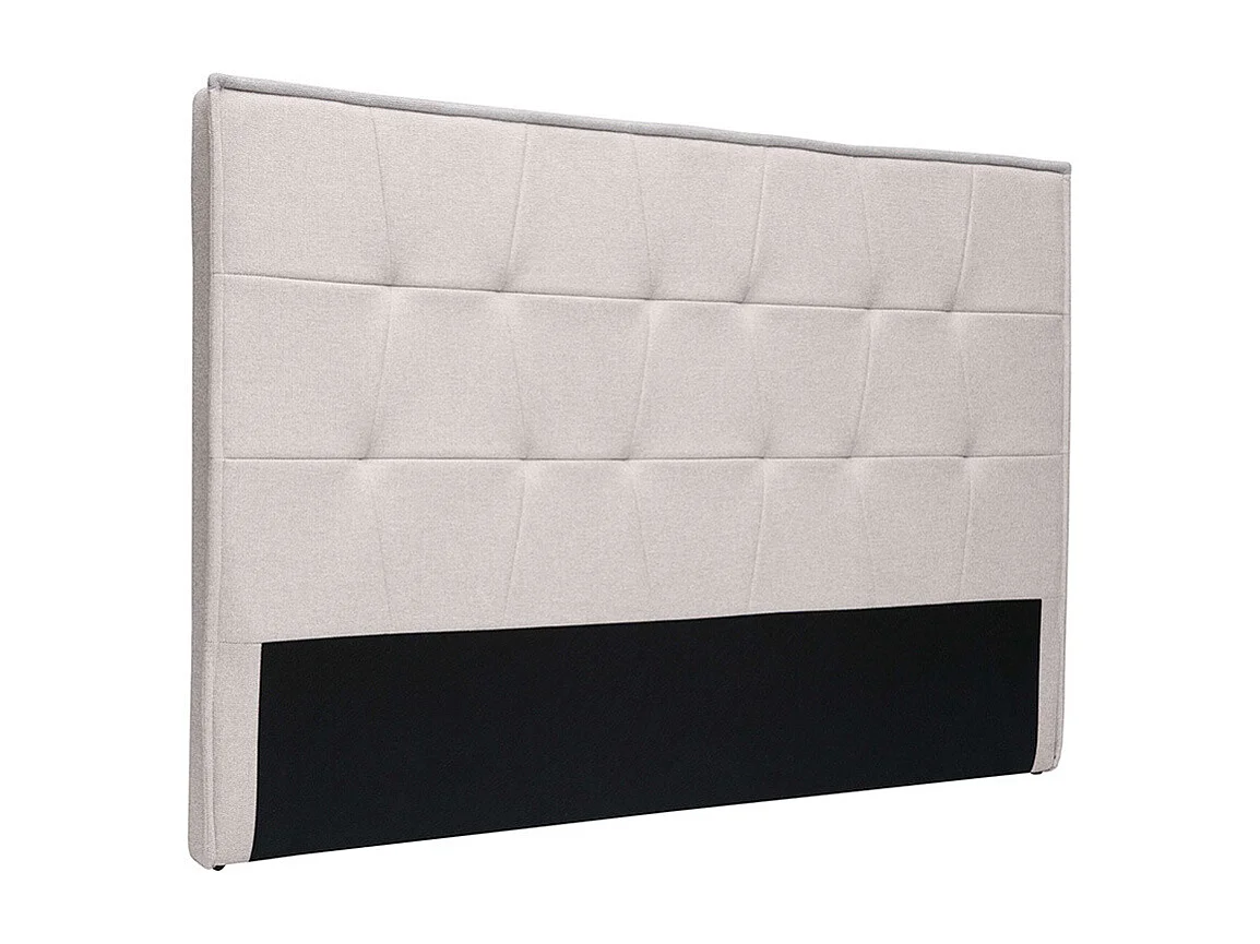 Testiera in tessuto effetto velluto testurizzato beige L170 cm SUKA