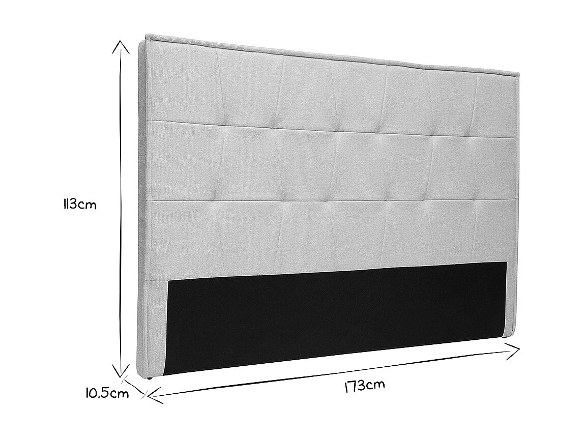 Testiera in tessuto effetto velluto testurizzato beige L170 cm SUKA