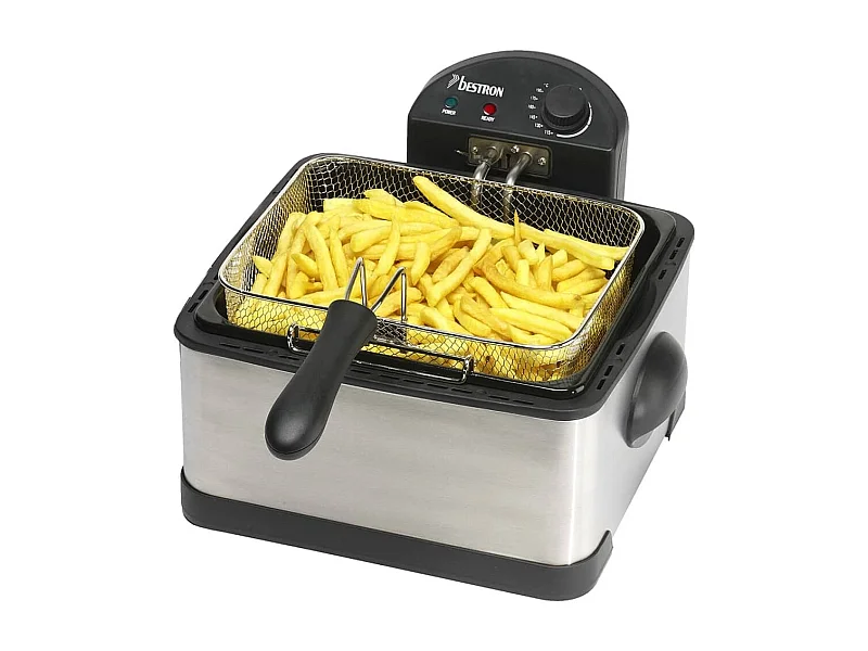 DF402B Extra große Fritteuse 2000 W mit 3 Frittierkörben