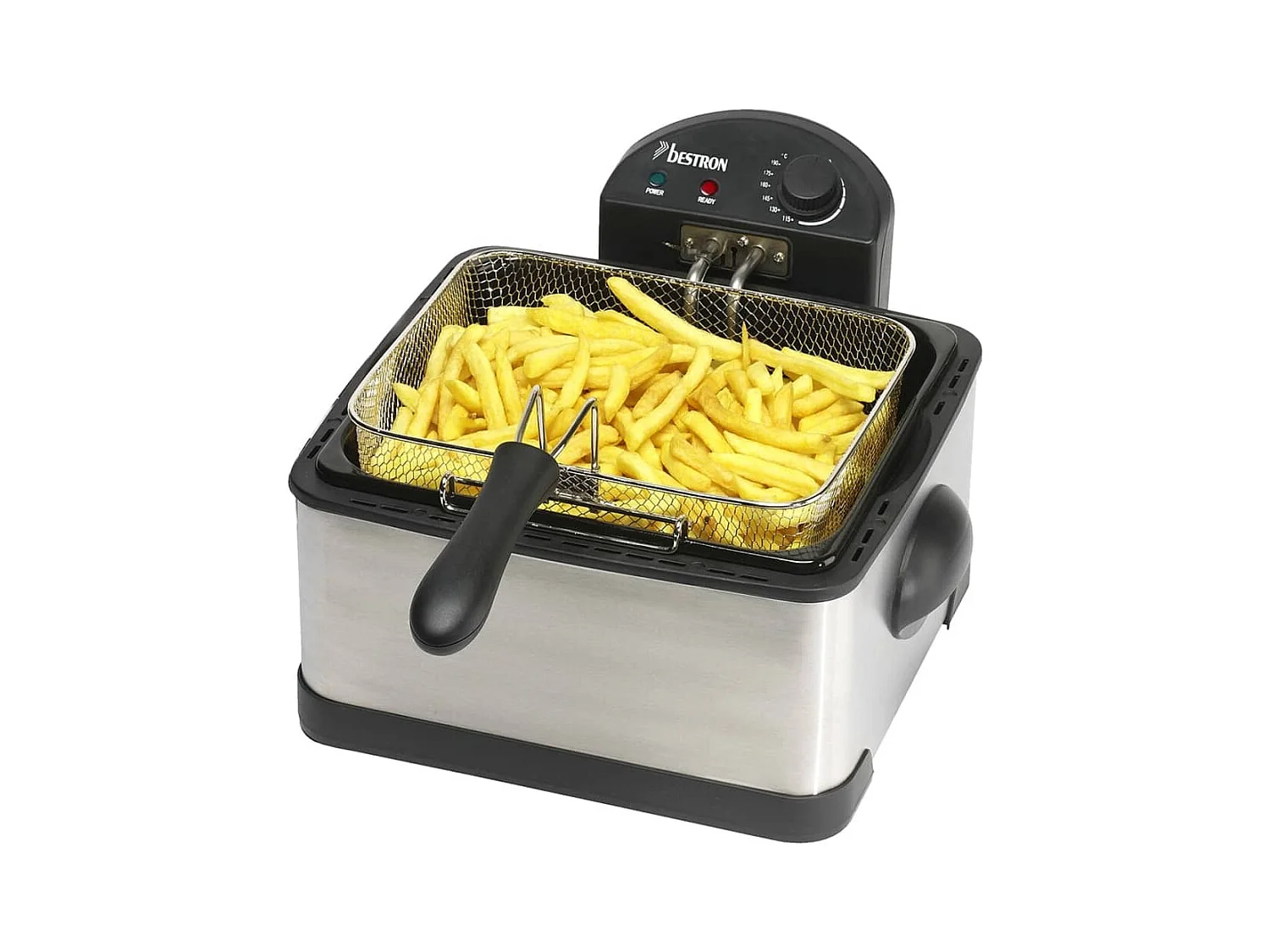 DF402B Extra große Fritteuse 2000 W mit 3 Frittierkörben