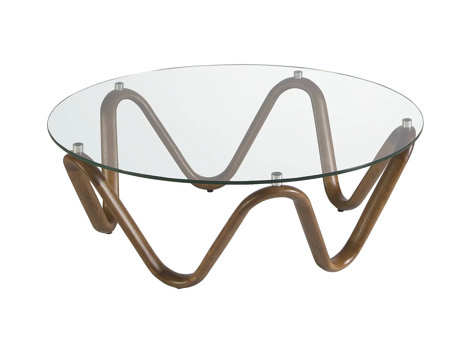 Table basse ronde en verre Angel Cerda