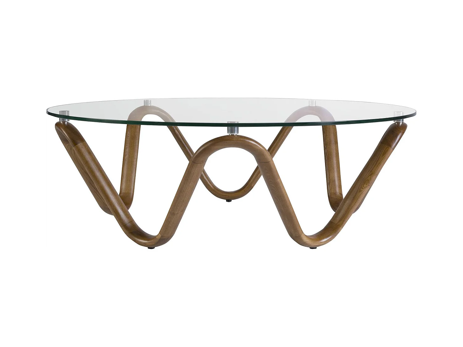 Table basse ronde en verre Angel Cerda