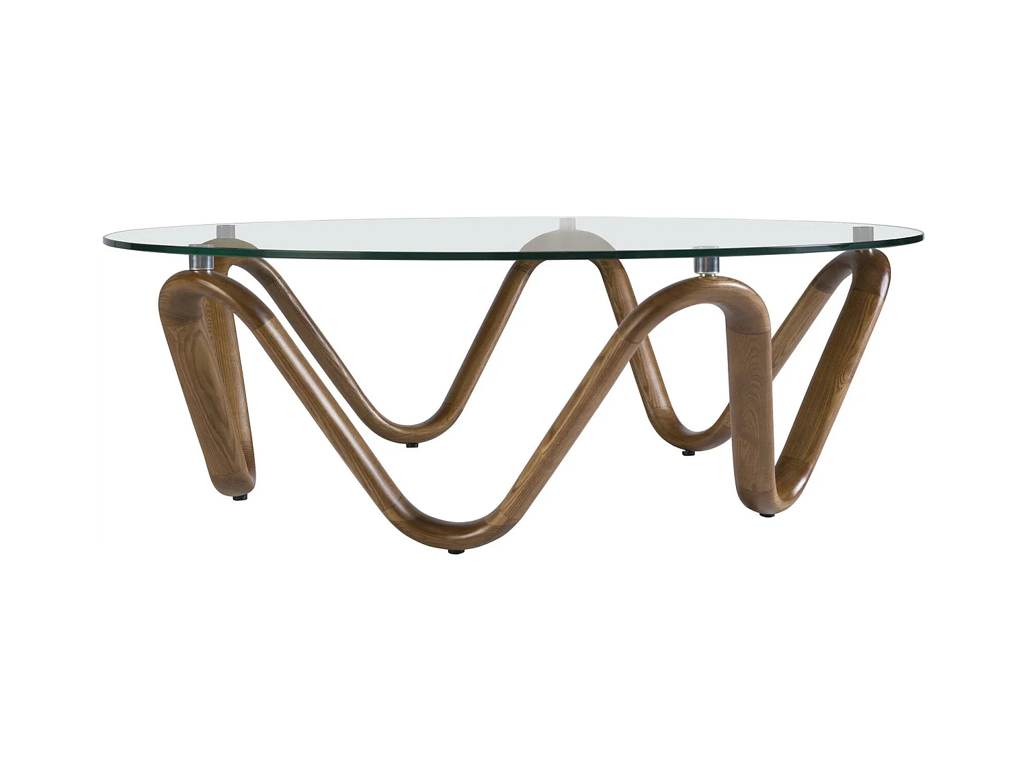 Table basse ronde en verre Angel Cerda