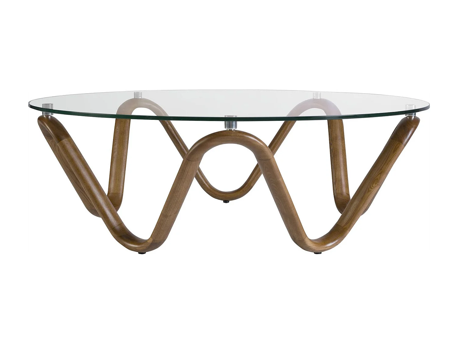 Table basse ronde en verre Angel Cerda