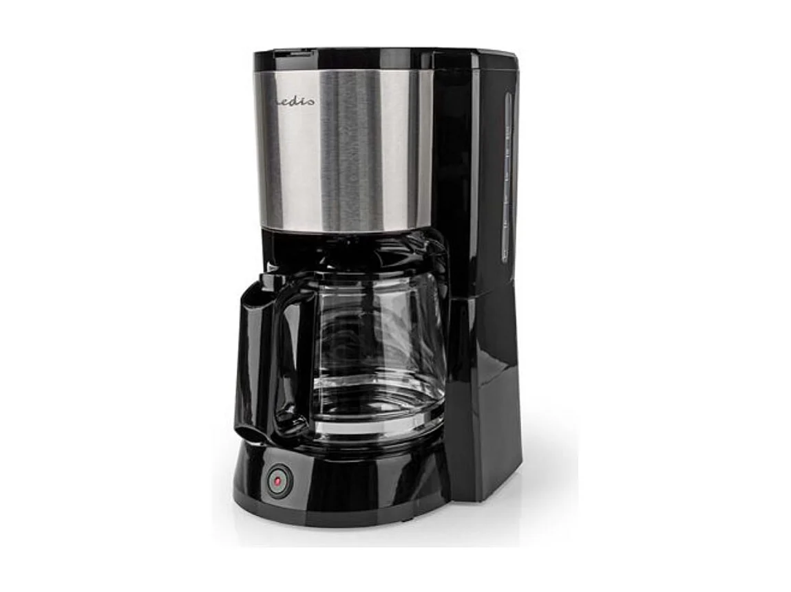 Nedis Cafetière filtre 12 tasses 1000w noir/argent - KACM260EBK
