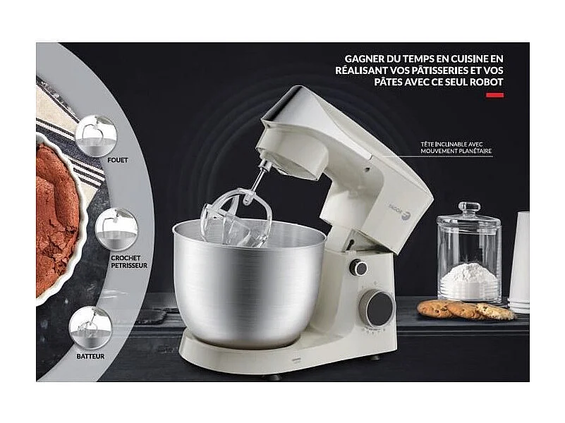 Robot Pâtissier - FAGOR - FG5286 - 1500W - 2 Bol Inox : 4.3L et 3.7 L