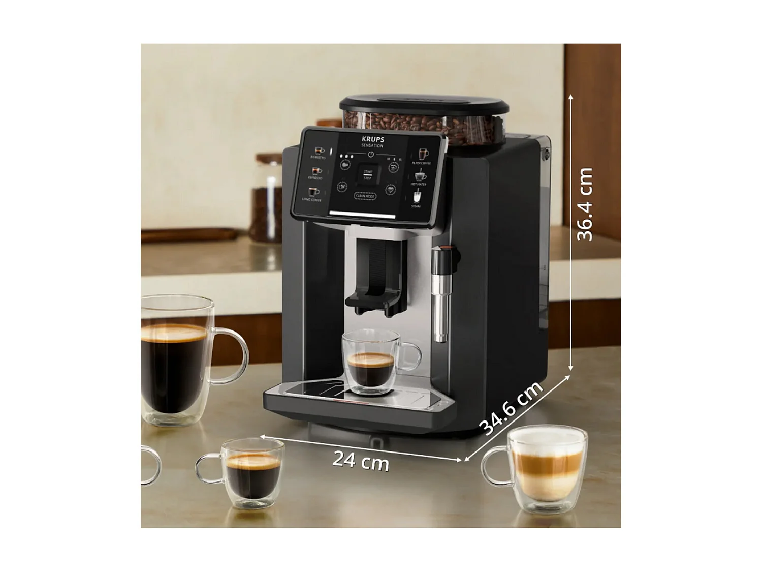 Krups Robot café 15 bars noir - EA910A10